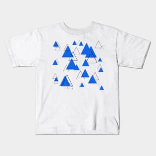 Geometric Triangle blue Kids T-Shirt